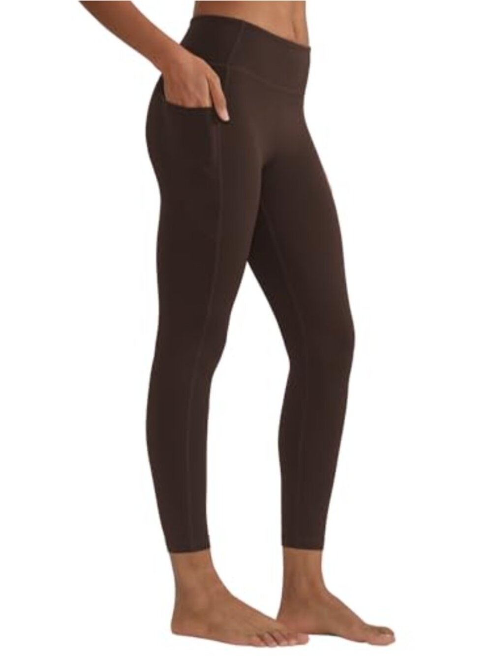 Compression Leggings with Pockets High Waist 25" Inseam Yoga Pants